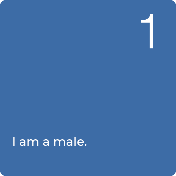 Q1: I am a male.